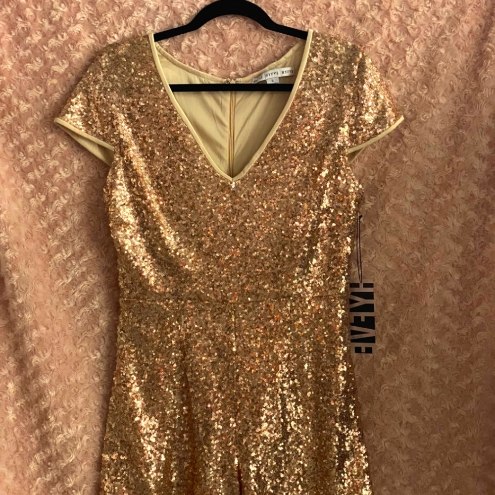Sequin Gold Short Romper